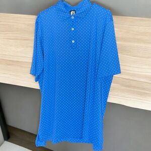Footjoy Geometric Print Polo Blue Men's XL